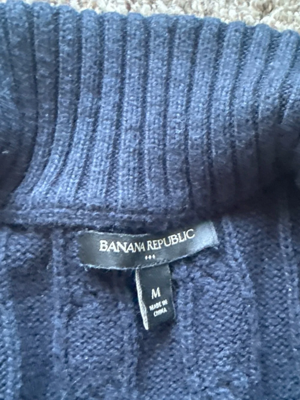 Banana Republic Cable Knit Quarter Zip